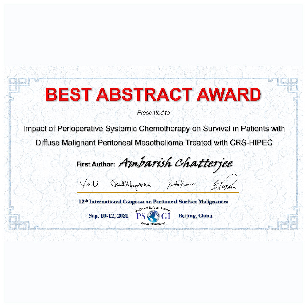 Best abstract award ambarish chatterjee
